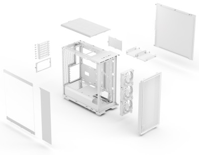 Fractal Design Epoch White TG Clear Tint, ATX - Vit#11