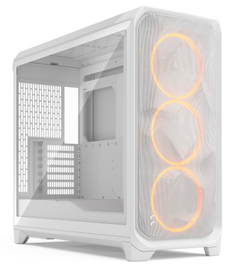 Fractal Design Meshify 3 XL White RGB TG Clear Tint, ATX - Vit