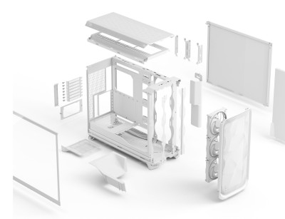 Fractal Design Meshify 3 XL White RGB TG Clear Tint, ATX - Vit#11