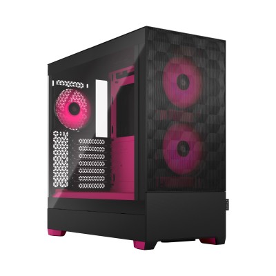 Fractal Design Pop Air RGB Tempered Glass Clear Tint, ATX - Magenta Core#1