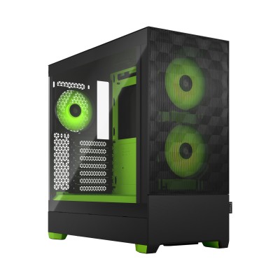 Fractal Design Pop Air RGB Tempered Glass Clear Tint, ATX - Green Core#1