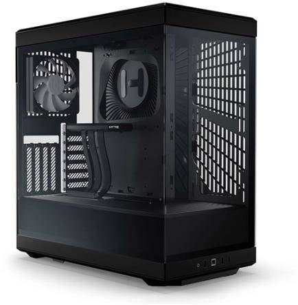Hyte Y40 Black Miditower, ATX, Panoramic Glass, inkl. PCIe 4.0 riser - Svart