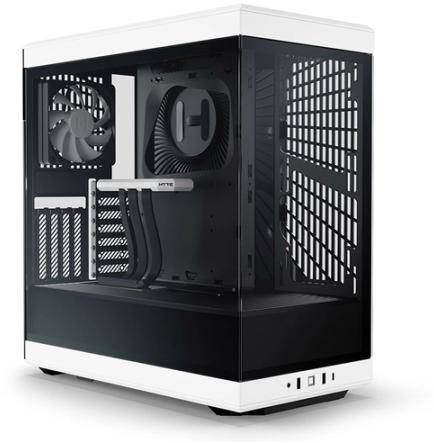 Hyte Y40 White Miditower, ATX, Panoramic Glass, inkl. PCIe 4.0 riser - Svart/Vit
