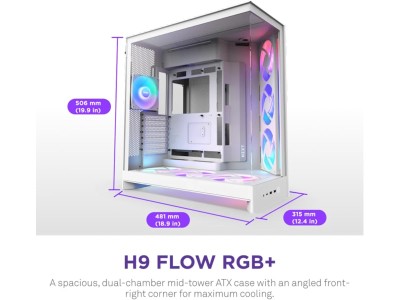 NZXT H9 Flow RGB+ 2025, E-ATX - Vit#3