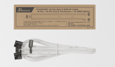 Adapter-kabel Seasonic 12VHPWR - Vit