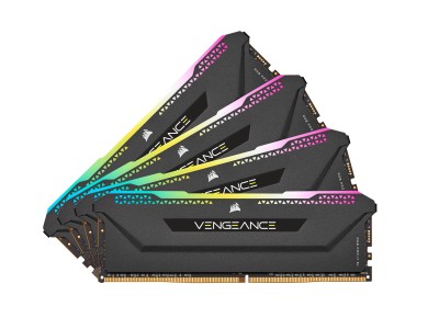 32 GB (4x8GB) DDR4-3600 Corsair Vengeance RGB PRO SL CL18 - Svart