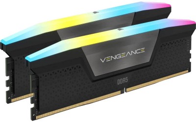 32 GB (2x16GB) DDR5-6000 Corsair Vengeance RGB CL36, XMP - Svart