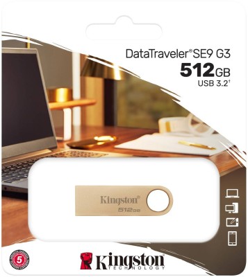 512 GB Kingston DataTraveler SE9 G3, USB 3.2, metallhölje - Guld#3