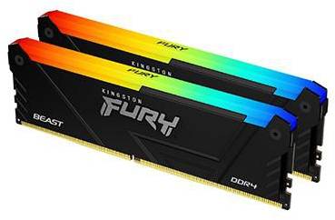 16 GB (2x8GB) DDR4-3200 Kingston FURY Beast RGB CL16 - Svart