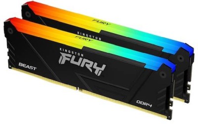 16 GB (2x8GB) DDR4-3600 Kingston FURY Beast RGB CL17 - Svart