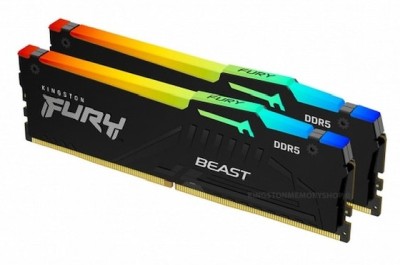 32 GB (2x16GB) DDR5-5600 Kingston FURY Beast RGB CL40, XMP - Svart#1