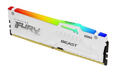 16 GB (1x16GB) DDR5-6000 Kingston FURY Beast White RGB CL30, AMD EXPO - Vit