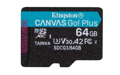 Micro Secure Digital SDXC 64 GB Kingston Canvas Go! Plus, 170 MB/sek, Class 10, U3, V30, A2#2