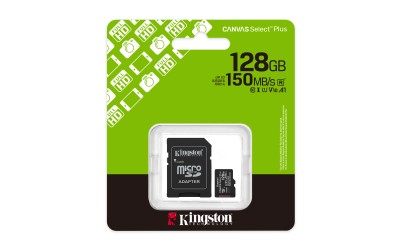 Micro Secure Digital SDXC 128 GB Kingston Canvas Select Plus Gen3, 150 MB/sek läs, Class 10, A1, UHS-I U1, inkl. SD-adapter#3