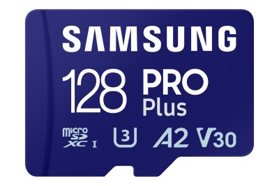 Micro Secure Digital SDXC 128 GB Samsung PRO Plus, 180/130 MB/sek, UHS-I U3 Class10 A2 V30