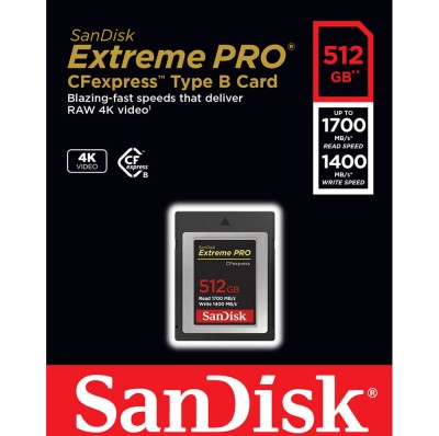 CFexpress 512 GB Sandisk Extreme Pro Typ B, 1700/1400 MB/sek#2