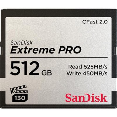 CFast 2.0 512 GB Sandisk Extreme Pro, 525 MB/sek