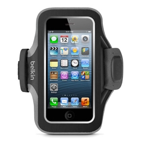 Belkin Neoprene Slim Fit Armband till iPhone5 - Svart/grå