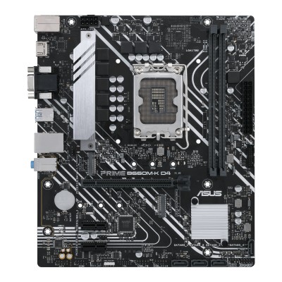 Asus Prime B660M-K D4, Intel LGA1700, PCI Express, MicroATX, 2xDDR4, M.2 + SATA3 RAID, VGA/HDMI, USB 3.2, GigaLAN