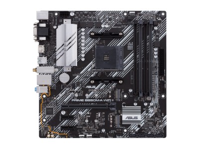 Asus PRIME B550M-A (WI-FI) II, AMD Socket AM4, MicroATX, 4xDDR4, PCI Express, 2xM.2 + SATA3 RAID, VGA/DVI/HDMI, USB 3.2, GigaLAN, WiFi 6, Bluetooth, Aura Sync RGB#1