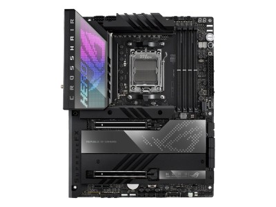 Asus ROG Crosshair X670E Hero, AMD AM5, ATX, 2xPCI Express, 4xDDR4, 5xM.2 + SATA3 RAID, HDMI/2xUSB4, ROG SupremeFX 7.1-ljud, 2.5Gbe LAN, WiFi 6E, Bluetooth 5.3, Aura Sync RGB