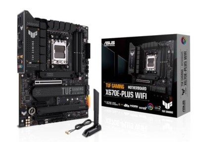 Asus TUF GAMING X670E-PLUS WIFI, AMD AM5, ATX, 4xDDR5, 2xPCI Express, 4xM.2 + SATA3 RAID, HDMI/DP, USB-C, 2.5Gbe LAN, WiFi 6E, Bluetooth 5.2, Aura Sync RGB