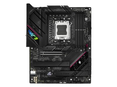 Asus ROG STRIX B650E-F GAMING WIFI, AMD AM5, ATX, 4xDDR5, 2xPCI Express, 3xM.2 + SATA3 RAID, HDMI/DP, ROG SupremeFX 7.1-ljud, USB-C, 2.5Gbe LAN, WiFi 6E, Bluetooth, Aura Sync RGB