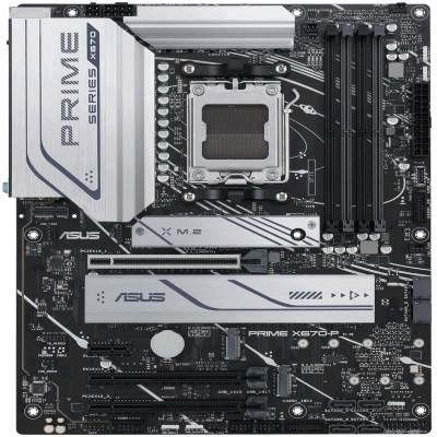 Asus PRIME X670-P-CSM, AMD AM5, ATX, 4xDDR5, 3xPCI Express, 3xM.2 + SATA3 RAID, HDMI/DP, USB-C, 2.5Gbe LAN, Aura Sync RGB