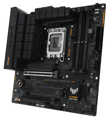 Asus TUF GAMING B760M-PLUS, Intel LGA1700, PCI Express, MicroATX, 4xDDR5, 2xM.2 + SATA3 RAID, HDMI/DP, USB-C, 2.5Gbe LAN, Aura Sync RGB