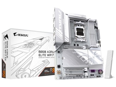 Gigabyte B850 AORUS ELITE WIFI7 ICE, AMD AM5, ATX, 3xPCI Express, 4xDDR5, 3xM.2 + SATA3 RAID, DP, USB-C, 2.5GbE LAN, WiFi 7, Bluetooth 5.4, RGB Fusion#1