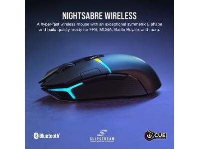 Corsair Nightsabre Wireless RGB, 26000 dpi, Slipstream/Bluetooth#3