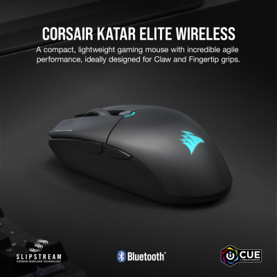 Corsair Katar Elite Wireless Gaming Mouse, 26000 dpi, RF/Bluetooth/USB, RGB#5