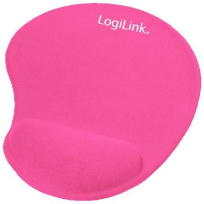 LogiLink GEL Mouse Pad, med handledstöd i silikon - Rosa