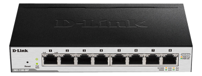 D-Link DGS-1100-08P, 8-Port Gigabit PoE, Smart Managed Switch, fläktlös, 802.3af#1