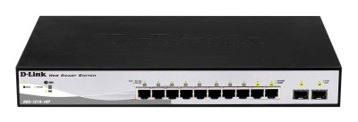 D-Link DGS-1210-10P 10-port Gigabit Smart Switch, varav 2 st Combo SFP slots och 8-port PoE