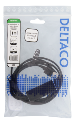 Deltaco Ethernet-adapter för ChromeCast, USB, RJ45#3