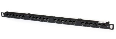 19" Patchpanel Startech, 24xRJ45, Cat6, UTP, 0,5U - Svart