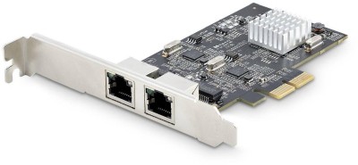 Startech 2.5Gbps NBASE-T PCIe Network Card, Intel I225-V, PCIe 2.0 x2, 2-Port 2.5GbE