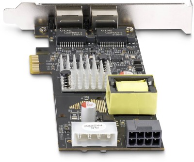 Startech 2.5Gbps NBASE-T PoE Network Card, Intel I225-V, PCIe 2.0 x2, 2-Port 2.5GbE, 2x25W PoE+#3