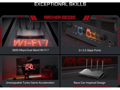 TP-Link Archer GE230 router BE3600, dual-band, 4xlan(2x2.5G), WiFi 7#3