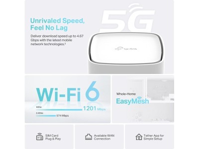 TP-Link 5G-router Archer NX200, WiFi 6 AX1800, 3-port Gigabit-switch#3