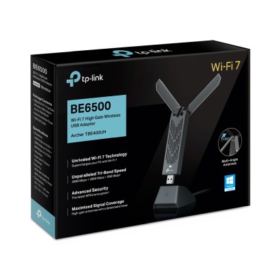 Nätverkskort TP-Link Archer TBE400UH, Wireless BE6500, WiFi 7, Bluetooth 5.4, USB 3.2#6