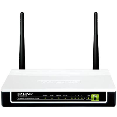 Trådlös modemrouter TP-Link TD-W8961ND Wireless N 300 Mbps, ADSL2+ med 4-port switch