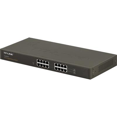 TP-Link TL-SG1016, 16-port Gigabit, metallhölje, rackmonterbar