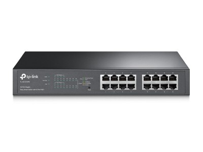 TP-Link TL-SG1016PE, 16-port Gigabit med 8xPoE+, 110W, rackmonterbar, Web Managed