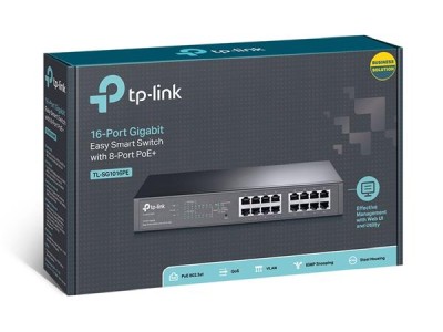 TP-Link TL-SG1016PE, 16-port Gigabit med 8xPoE+, 110W, rackmonterbar, Web Managed#4