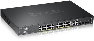 Zyxel GS2220-28HP, 24-Port Gigabit 375W PoE, 4x1GbE RJ45/SFP, Standalone/Nebula