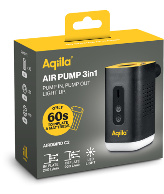 Aqiila Airbird C2, portabel luftpump med lampa#2