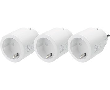 Deltaco Smart Plug, 3-pack, vit