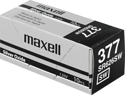 Batteri Maxell 1,55V, SR626SW(377), Silver-oxid knappcell, 10-pack